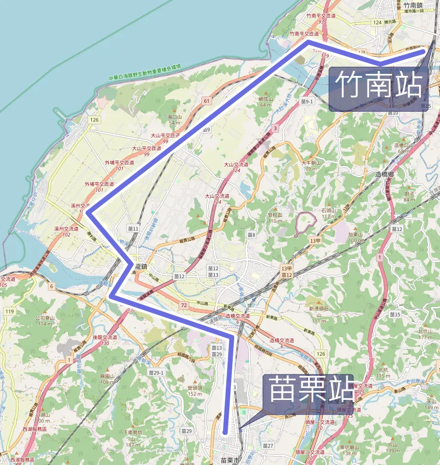 苗栗到竹南